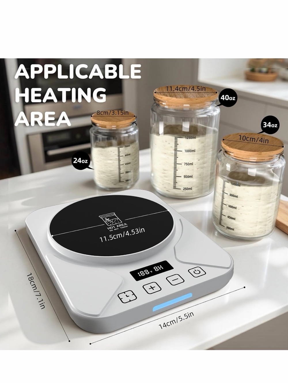 Amazon Sourdough Starter Warmer - White